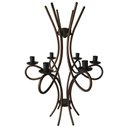 Ver imagem 1 de Lustre Curvy Artesanal Em Ferro Para Salas de Jantar e Varandas Libertas Rosas Artesanato Preto