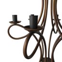 Ver imagem 5 de Lustre Curvy Artesanal Em Ferro Para Salas de Jantar e Varandas Libertas Rosas Artesanato Preto