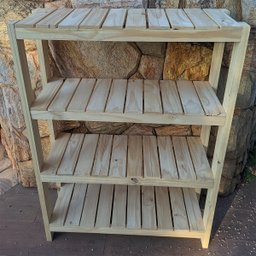 Estante Sapateira 4 Prateleiras de Madeira Maciça Pinus 100x70 - 2
