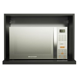 Armário Aéreo Madesa para Reims, Lux, Glamy 60 cm com Nicho para Microondas e Forno Elétrico Preto - 5