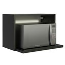 Ver imagem 4 de Armário Aéreo Madesa para Reims, Lux, Glamy 60 cm com Nicho para Microondas e Forno Elétrico Preto