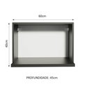 Ver imagem 3 de Armário Aéreo Madesa para Reims, Lux, Glamy 60 cm com Nicho para Microondas e Forno Elétrico Preto