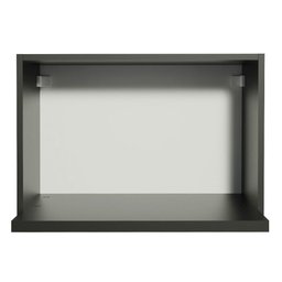 Armário Aéreo Madesa para Reims, Lux, Glamy 60 cm com Nicho para Microondas e Forno Elétrico Preto - 8