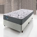Ver imagem 2 de Cama Box Solteiro King 96x203 + Colchão Adapto Ecoflex Molas Ensacadas Courino Linho