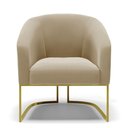 Ver imagem 3 de Cadeira Sala de Jantar Base Industrial Dourado Kit 2 Stella Suede D03 - D’Rossi
