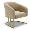 Ver imagem 4 de Cadeira Sala de Jantar Base Industrial Dourado Kit 2 Stella Suede D03 - D’Rossi