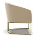 Ver imagem 5 de Cadeira Sala de Jantar Base Industrial Dourado Kit 2 Stella Suede D03 - D’Rossi