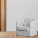 Ver imagem 3 de Poltrona Decorativa Luiza Sintético Bege