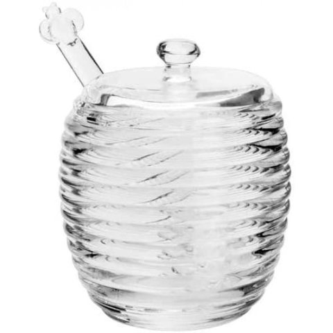 Meleira de Cristal com Pegador e Tampa Colmeia 210ml Lyor