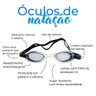 Óculos de Natação Preto Estojo Plástico com Tampão Ouvidos - 5