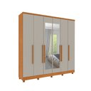 Ver imagem 1 de Guarda Roupa Casal 6 Portas 4 Gavetas com Espelho e Pés Veneza Tcil Móveis