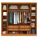 Ver imagem 7 de Guarda Roupa Casal 6 Portas 4 Gavetas com Espelho e Pés Veneza Tcil Móveis