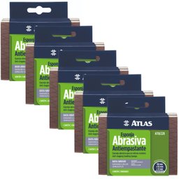 Kit 05 Pares Esponja Abrasiva Baixa Abrasão Antiempastante Granulação 220 - 1