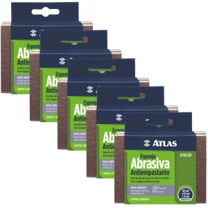 Kit 05 Pares Esponja Abrasiva Baixa Abrasão Antiempastante Granulação 220