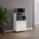Ver imagem 4 de Balcão Multiuso para Cozinha Micro-ondas 2 Portas Taiane Branco