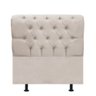 Cabeceira Estofada Paris Botão Capitonê 90cm Solteiro Para Cama Box Quarto Suede Bege - Ahazzo M - 1