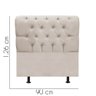 Cabeceira Estofada Paris Botão Capitonê 90cm Solteiro Para Cama Box Quarto Suede Bege - Ahazzo M - 2