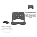 Ver imagem 5 de Encosto e Assento Estofado Ergonômico P/ Cadeira Escritório