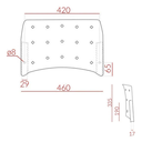 Ver imagem 2 de Encosto e Assento Estofado Ergonômico P/ Cadeira Escritório