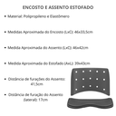 Ver imagem 4 de Encosto e Assento Estofado Ergonômico P/ Cadeira Escritório