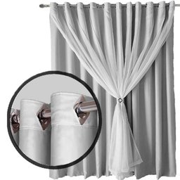 Cortina Sala e Quarto 2,50x1,40 Tecido Blackout Ana Branco - 3