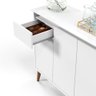 Buffet Veneza 3 Portas 1 Gaveta Pés em Madeira Maciça Branco - Ej Moveis - 3