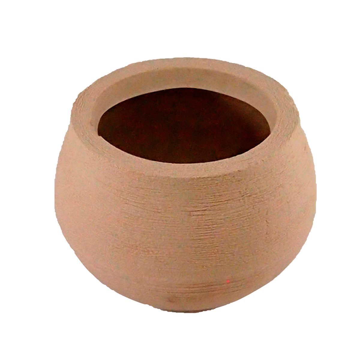 VASO DE PLANTA REDONDO TEXTURADO 26X14X22 BEGE - 2