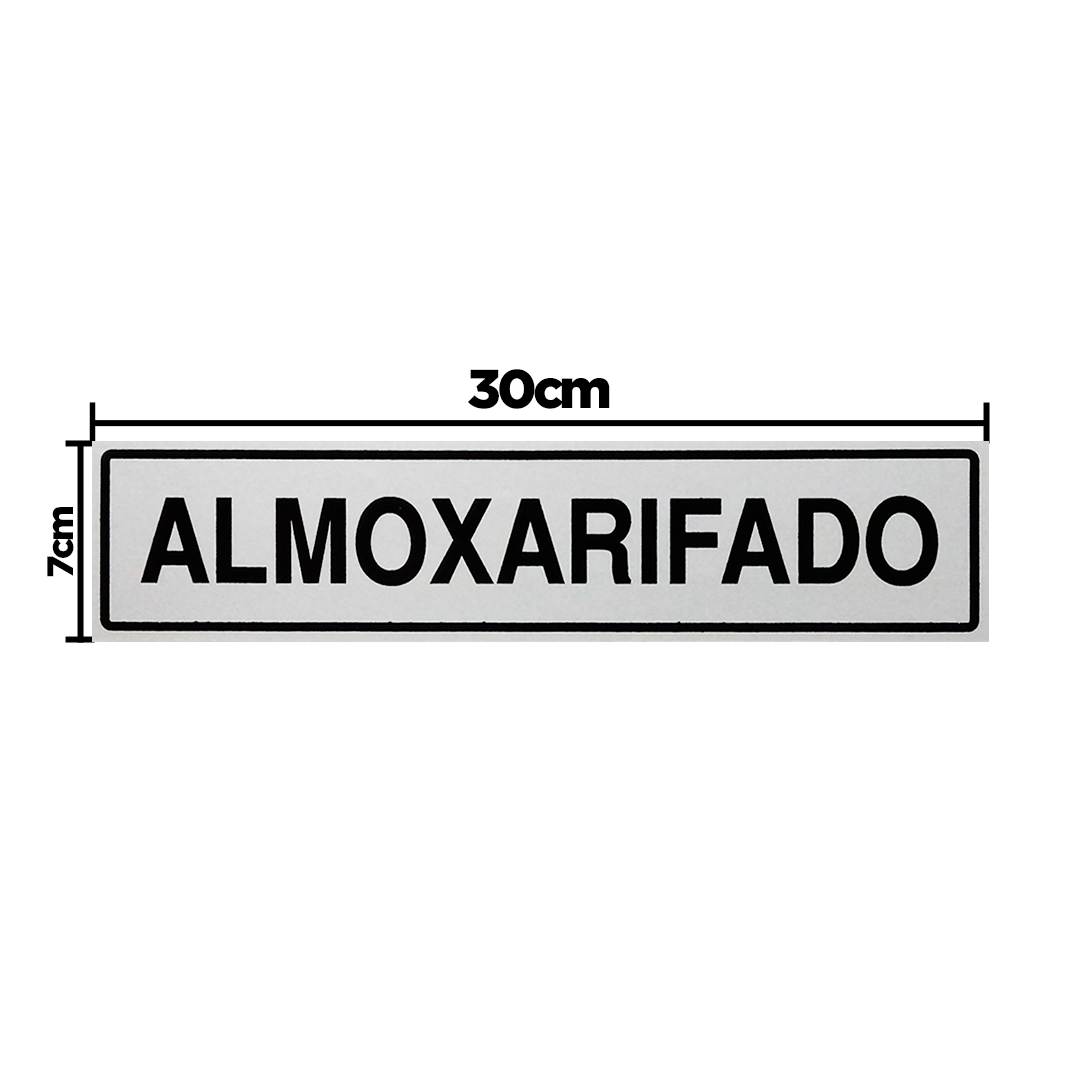 Combo 3 Placas De Sinalização Almoxarifado 30x7 Acesso - B-508 F9e - 2