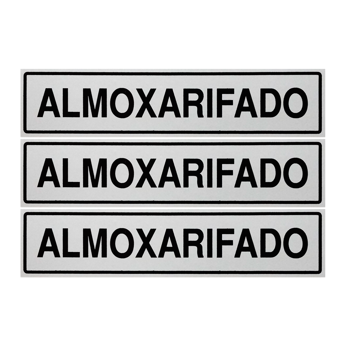 Combo 3 Placas De Sinalização Almoxarifado 30x7 Acesso - B-508 F9e