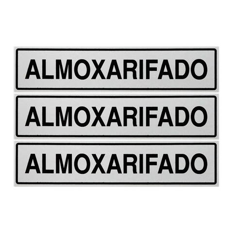 Combo 3 Placas De Sinalização Almoxarifado 30x7 Acesso - B-508 F9e