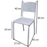 Kit 4 Cadeira Cozinha Jantar Metal Tubular Almofadada Medcombo Branco Estrutura Branca com Assento B - 3