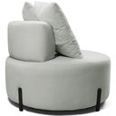 Ver imagem 4 de Poltrona Orgânica Chaise 2 Lugares 140cm Pés Industrial Zain K01 Veludo Bege - Lyam Decor