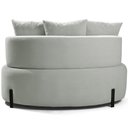 Ver imagem 3 de Poltrona Orgânica Chaise 2 Lugares 140cm Pés Industrial Zain K01 Veludo Bege - Lyam Decor