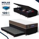 Ver imagem 2 de Cama Box Baú com Colchão Gazin de Molas Ensacadas One Face Air Light + Auxiliar de Espuma Solteiro