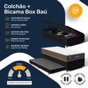 Ver imagem 4 de Cama Box Baú com Colchão Gazin de Molas Ensacadas One Face Air Light + Auxiliar de Espuma Solteiro