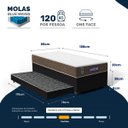 Ver imagem 3 de Cama Box Baú com Colchão Gazin de Molas Ensacadas One Face Air Light + Auxiliar de Espuma Solteiro