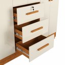 Ver imagem 5 de Guarda-Roupa 6 Portas 3 Gavetas Amanda Yescasa Marrom/Nature/Off White