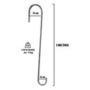 Ver imagem 2 de Gancho S Grande P/ Pendurar Plantas 1 Metro Kit 3 Peças