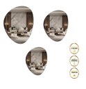 Ver imagem 1 de Kit 3 Espelhos Decorativo Organico Lapidado Moderno