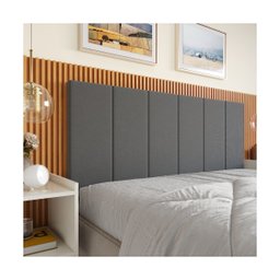 Cabeceira Cama de Solteiro Lisa 0.90 - Gt Magazine:cinza - 4