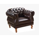 Ver imagem 1 de Poltrona Chesterfield Capitonê Elisabeth Duquesa - Couríssimo Marrom Café