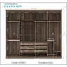 Guarda Roupa Casal 8 Portas 6 Gavetas 100% MDF Ele & Ela Santos Andirá - 4