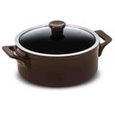 Ver imagem 1 de Caçarola Baixa Clear 24 Cm 3,5 L Indução Chocolate Ceraflame