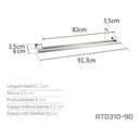 Ver imagem 3 de Toalheiro Duplo 90 Cm Inox - Kromus Rt0310-90