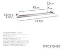 Ver imagem 3 de Toalheiro Duplo 90 Cm Inox - Kromus Rt0310-90