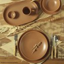 Ver imagem 3 de Prato Fundo Coup Organic Terracota de Cerâmica 25cm 6 Unidades - Alleanza 7580-202