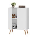 Ver imagem 1 de Sapateira 2 Portas Retrô Nina Multimóveis V6009 Branca/Natural Branco/Natural
