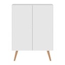 Ver imagem 2 de Sapateira 2 Portas Retrô Nina Multimóveis V6009 Branca/Natural Branco/Natural