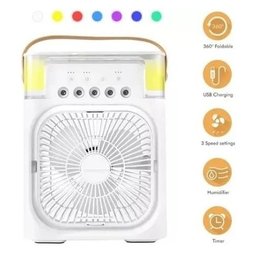Top Mini Climatizador de Ar Umidificador Ventilador Refrigeração - Cor: Branco - Ótimo para Pequenos - 3