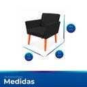 Ver imagem 7 de Kit 2 Poltrona Cadeira para Sala Confortável e Minimalista Paris em Suede